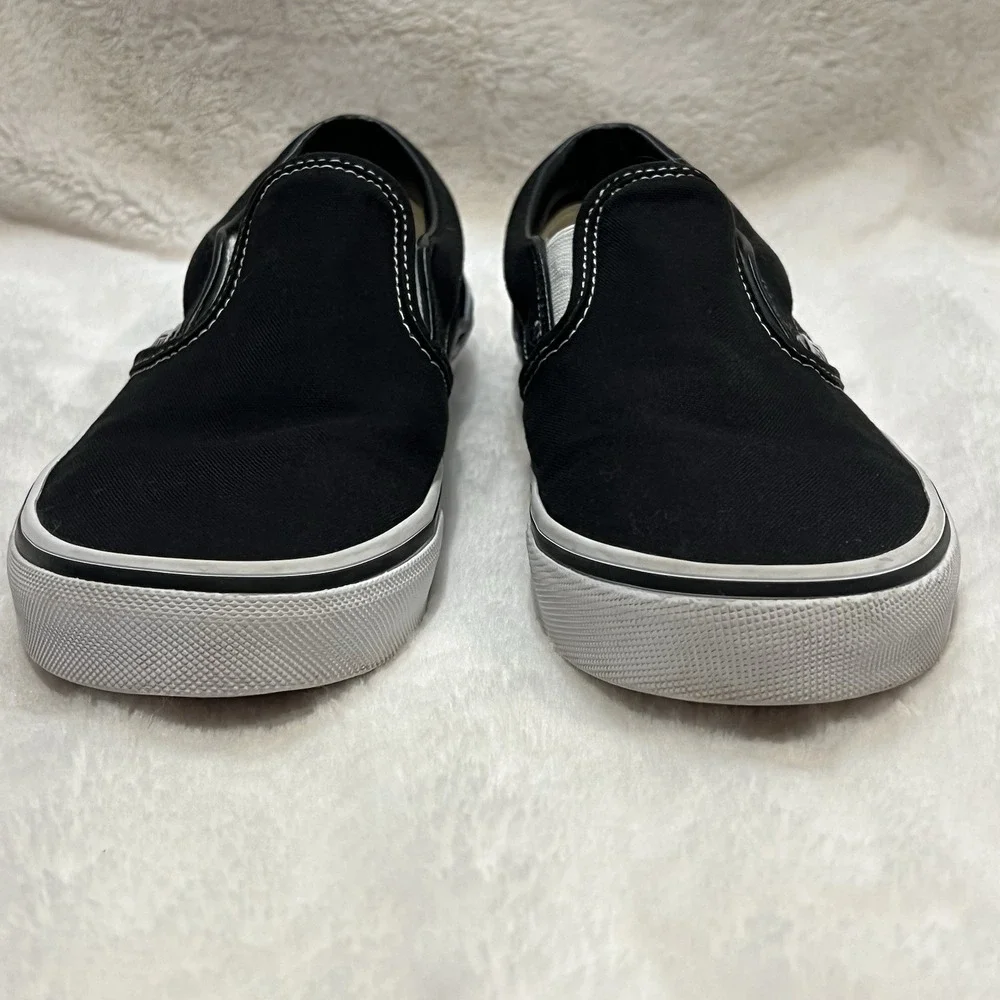 Vans Classic Slip On Sneaker Skate‎ Shoes US 5.5 UK 4.5 EUR 37Black White Canvas